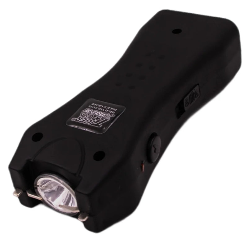 Black Mighty Warrior Stun Gun with Flashlight