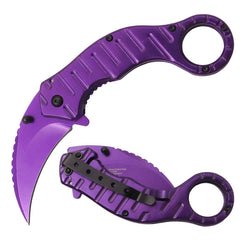 Tiger-USA® Folding Knife PURPLE Karambit