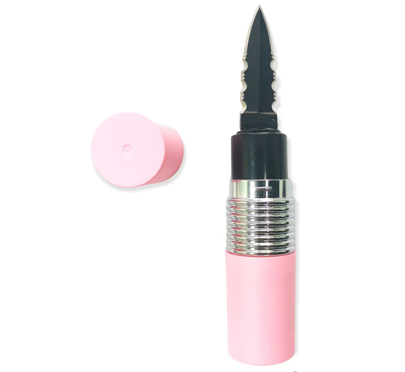 4.5 Inch Pucker-Up Lipstick Knife - Pink