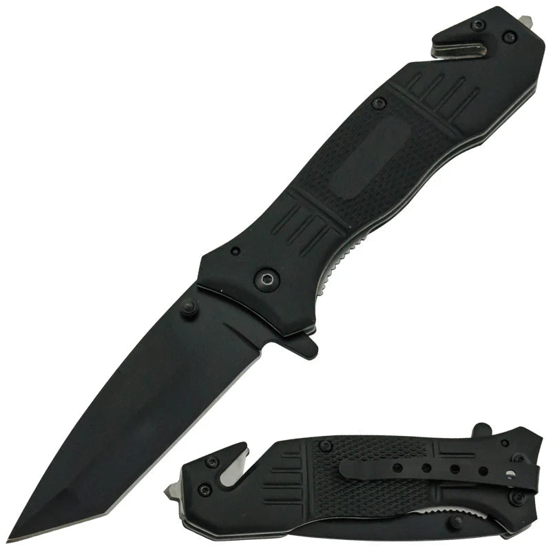 PSO-Firefighter Spring Assisted Liner Lock Tanto Blade Knife