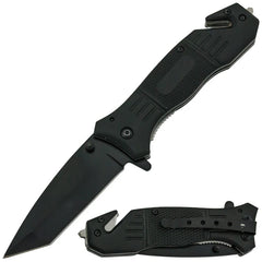 PSO-Firefighter Spring Assisted Liner Lock Tanto Blade Knife