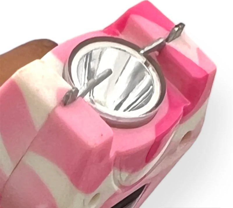 Pink Camo Mighty Warrior Stun Gun with Flashlight