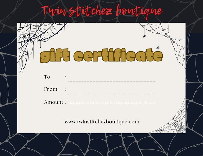 Twin Stitchez Boutique Gift Card
